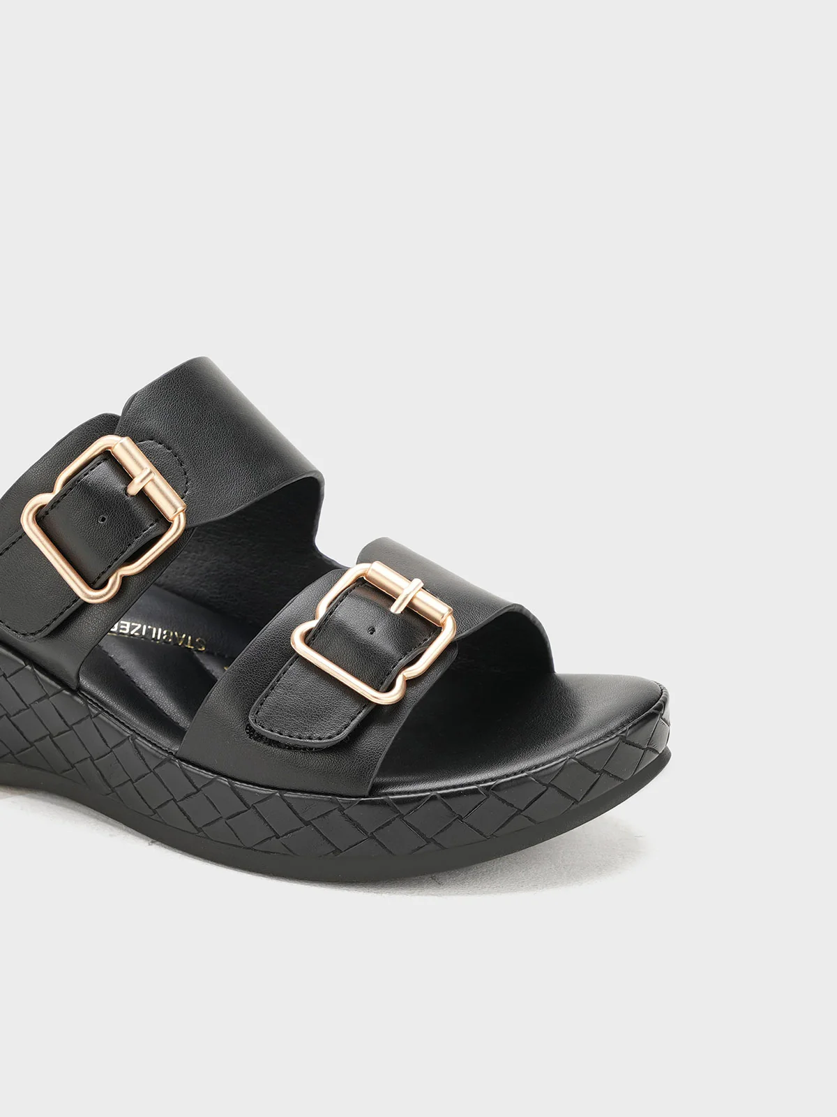 Womens "CORONNA" Stylish Buckle Slippers - Image 4