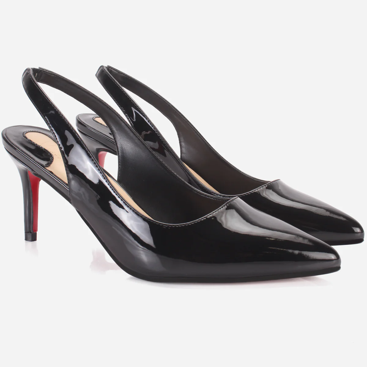 Womens "CRYSTAL" Elegent Sling Back Heeled Sandals - Image 2