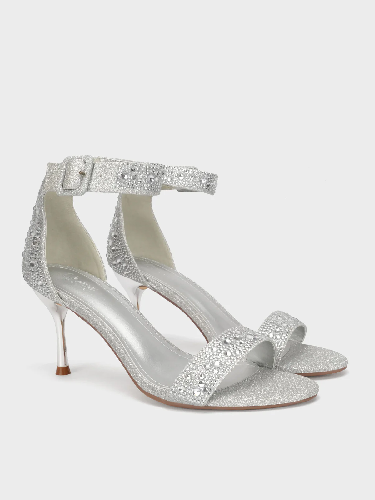 Womens "CYNZIA" Diamante Evening Sandals - Image 2
