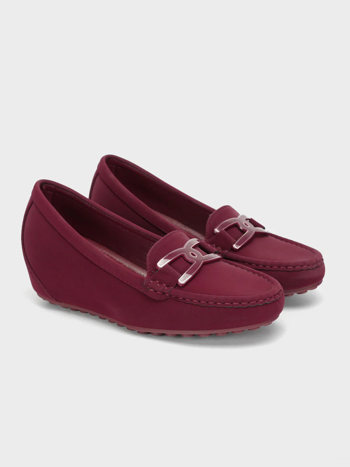 Womens "CZARINA" Comfy Wedge Moccasins - Image 2