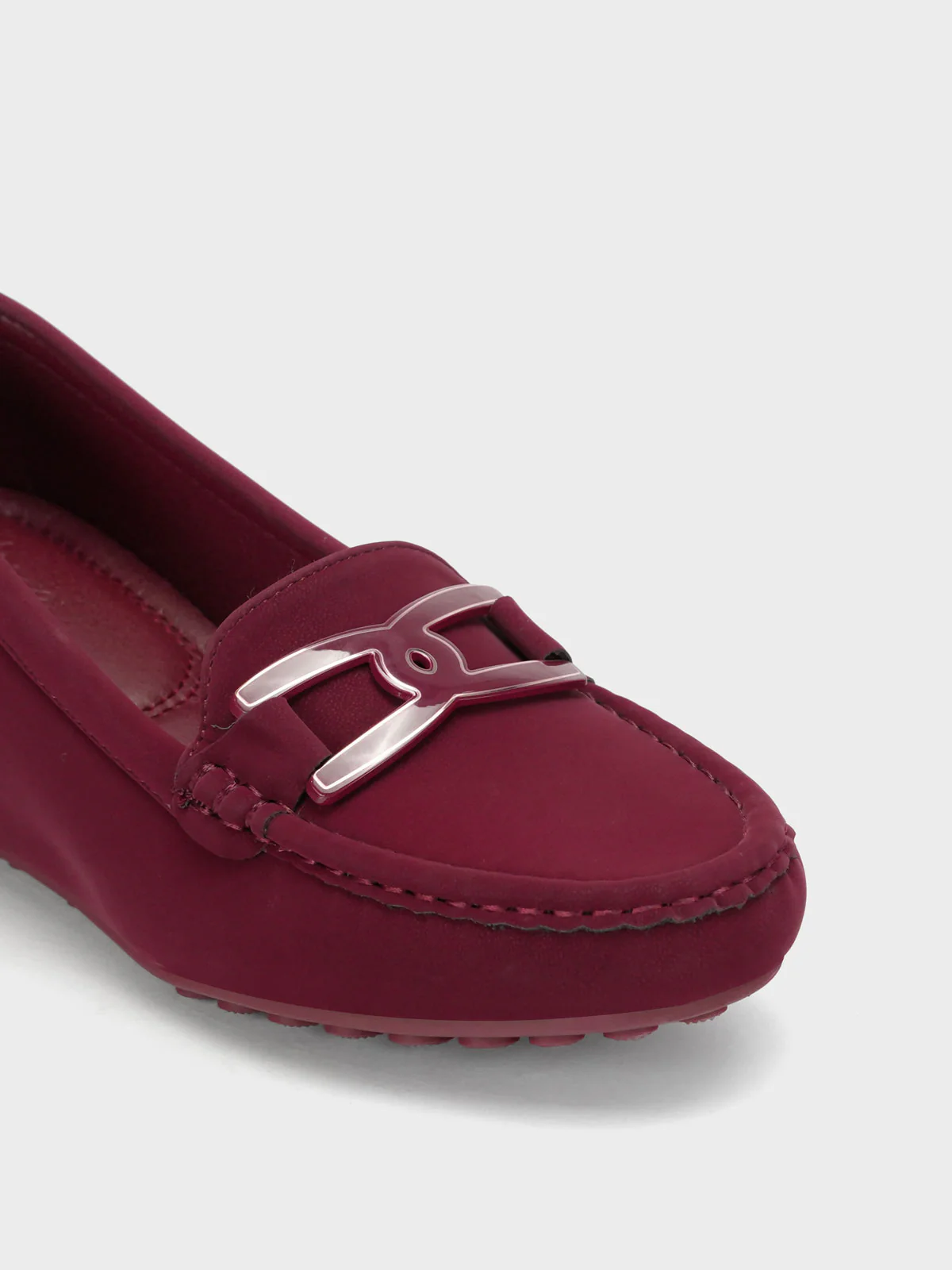 Womens "CZARINA" Comfy Wedge Moccasins - Image 4
