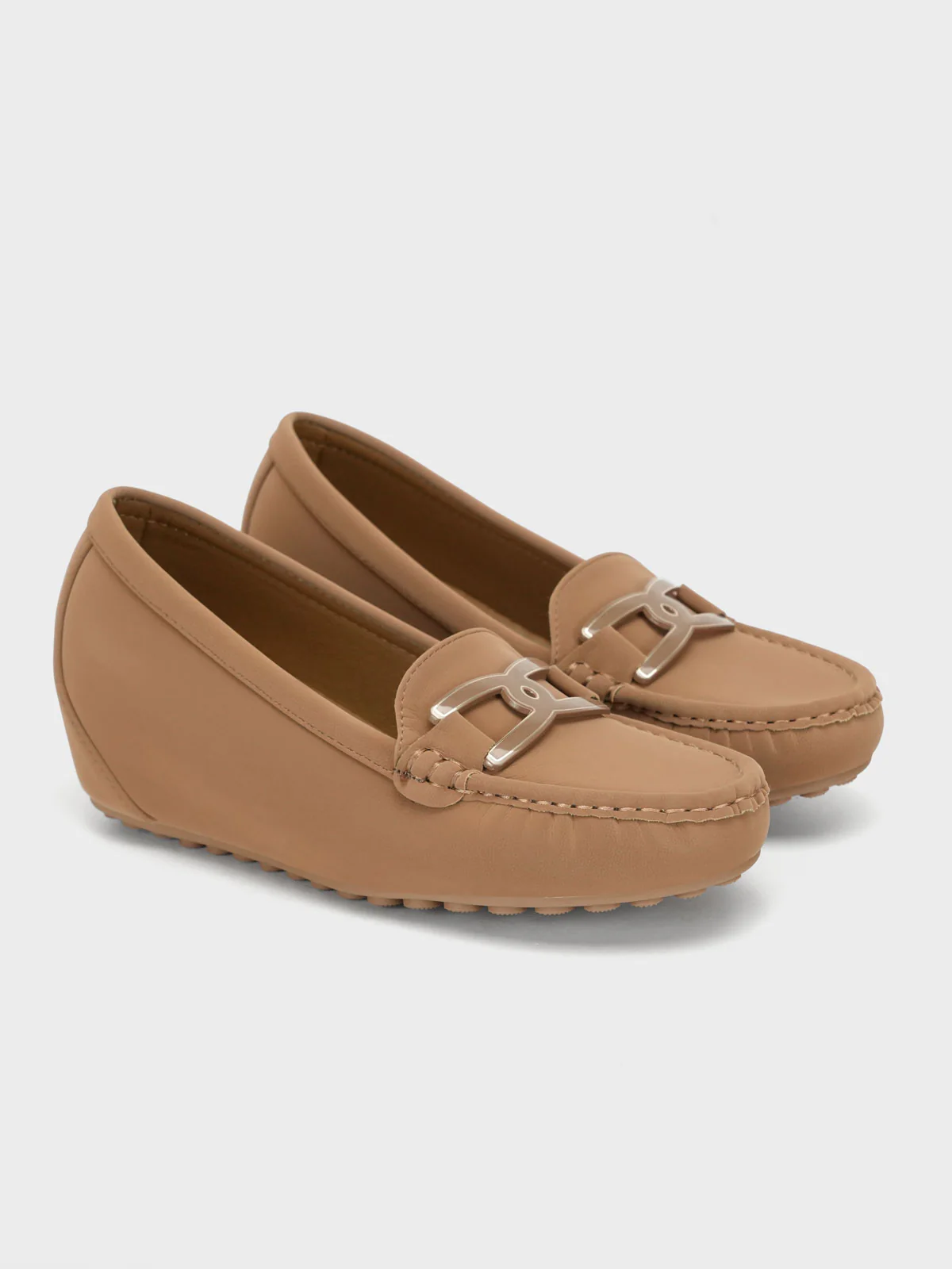 Womens "CZARINA" Comfy Wedge Moccasins - Image 2