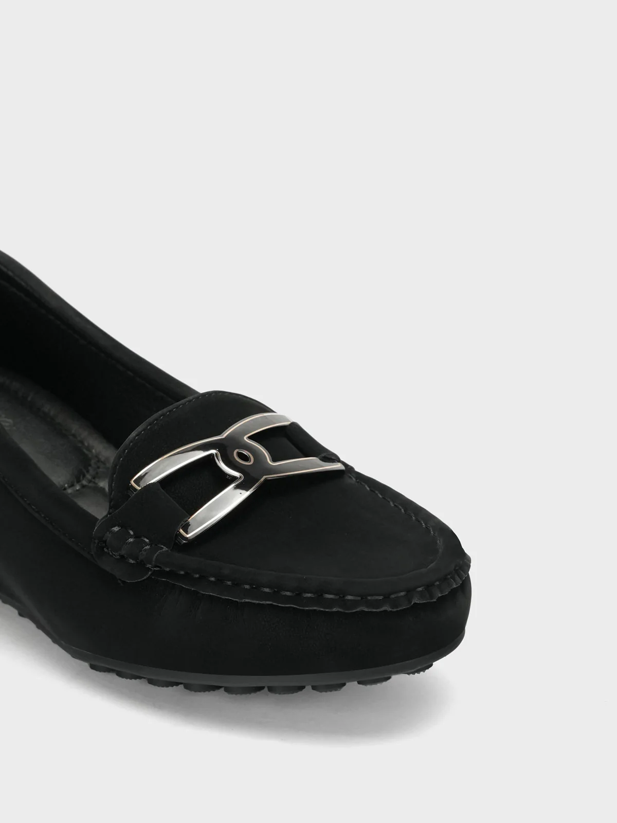 Womens "CZARINA" Comfy Wedge Moccasins - Image 4