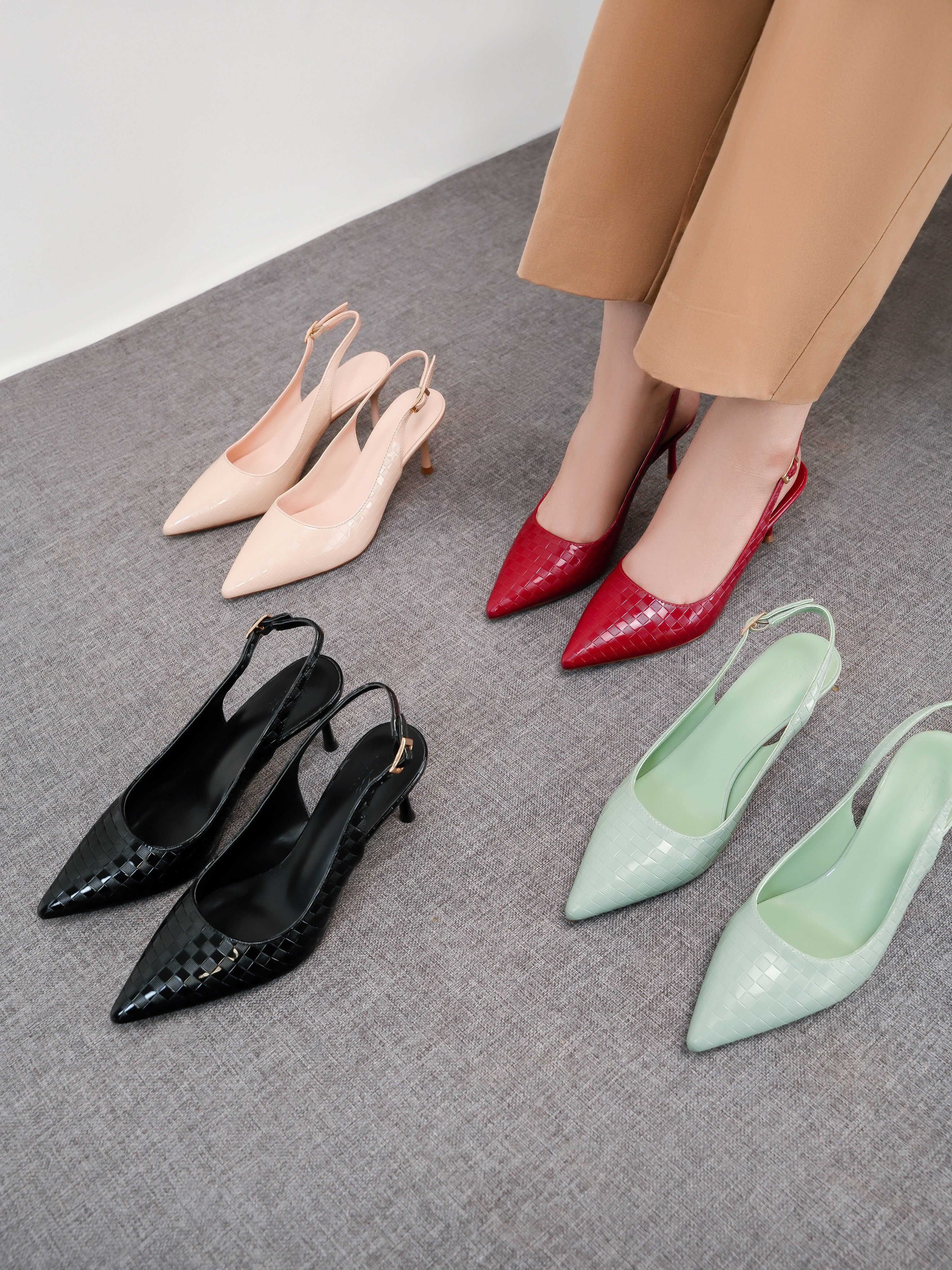Women's "DAMIA" Pointy Back Strap Sandals - Image 2