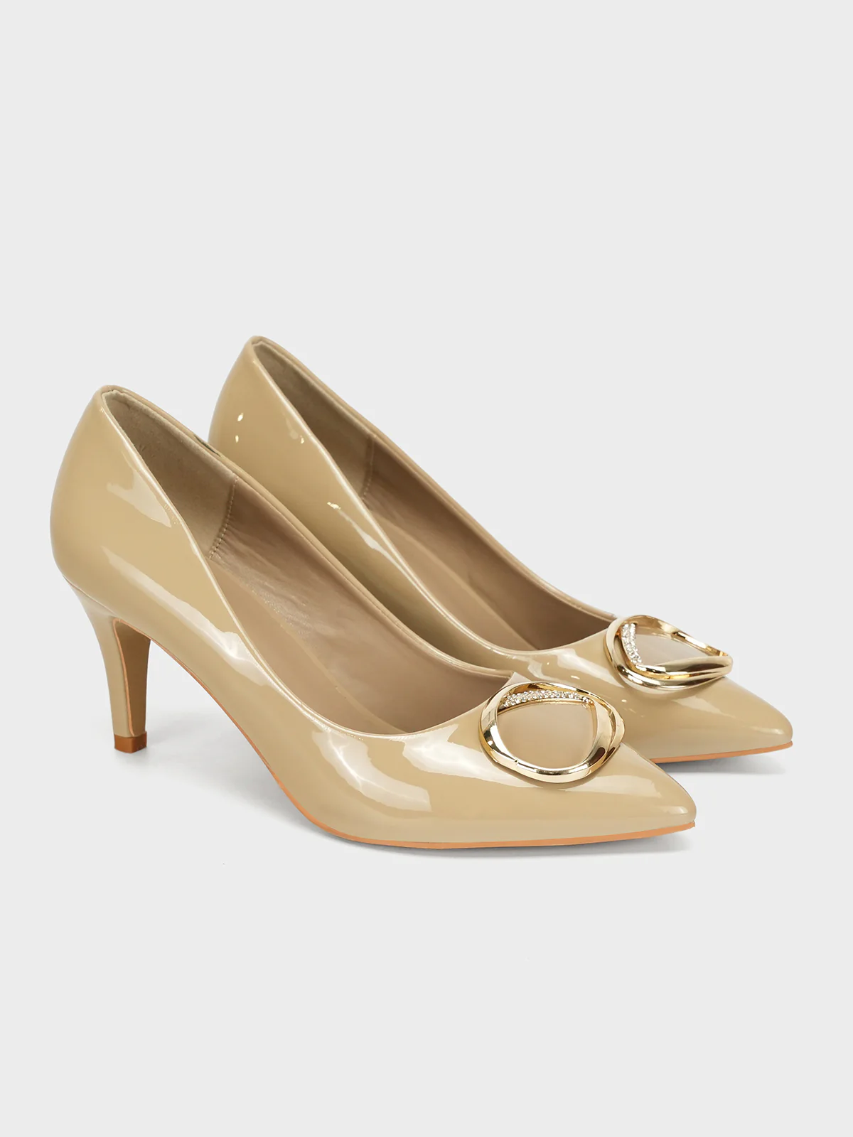 Womens "DARWISH" Pointy Toe Decorated Courts - Image 2