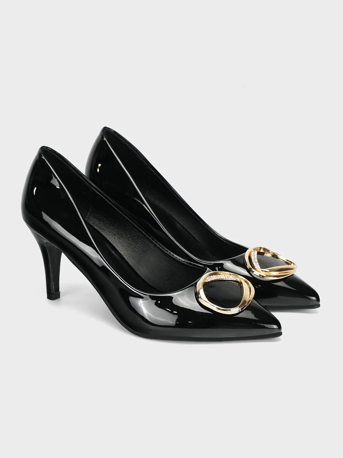 Womens "DARWISH" Pointy Toe Decorated Courts - Image 2