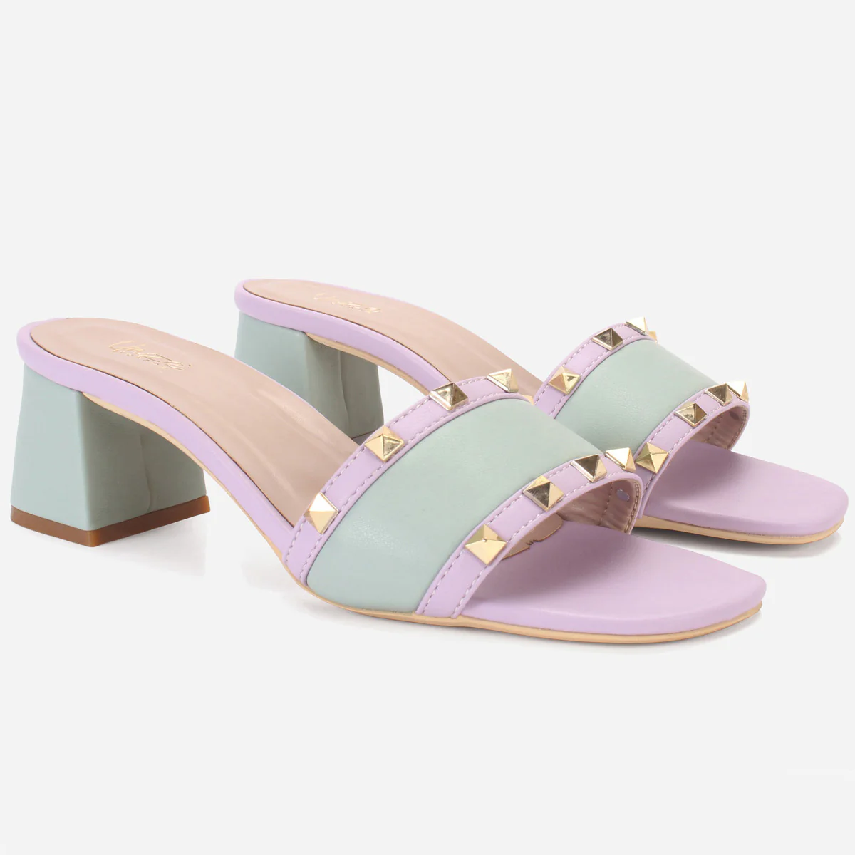 Womens "DEENA" Decorated Block Heeled Sandals - Image 2