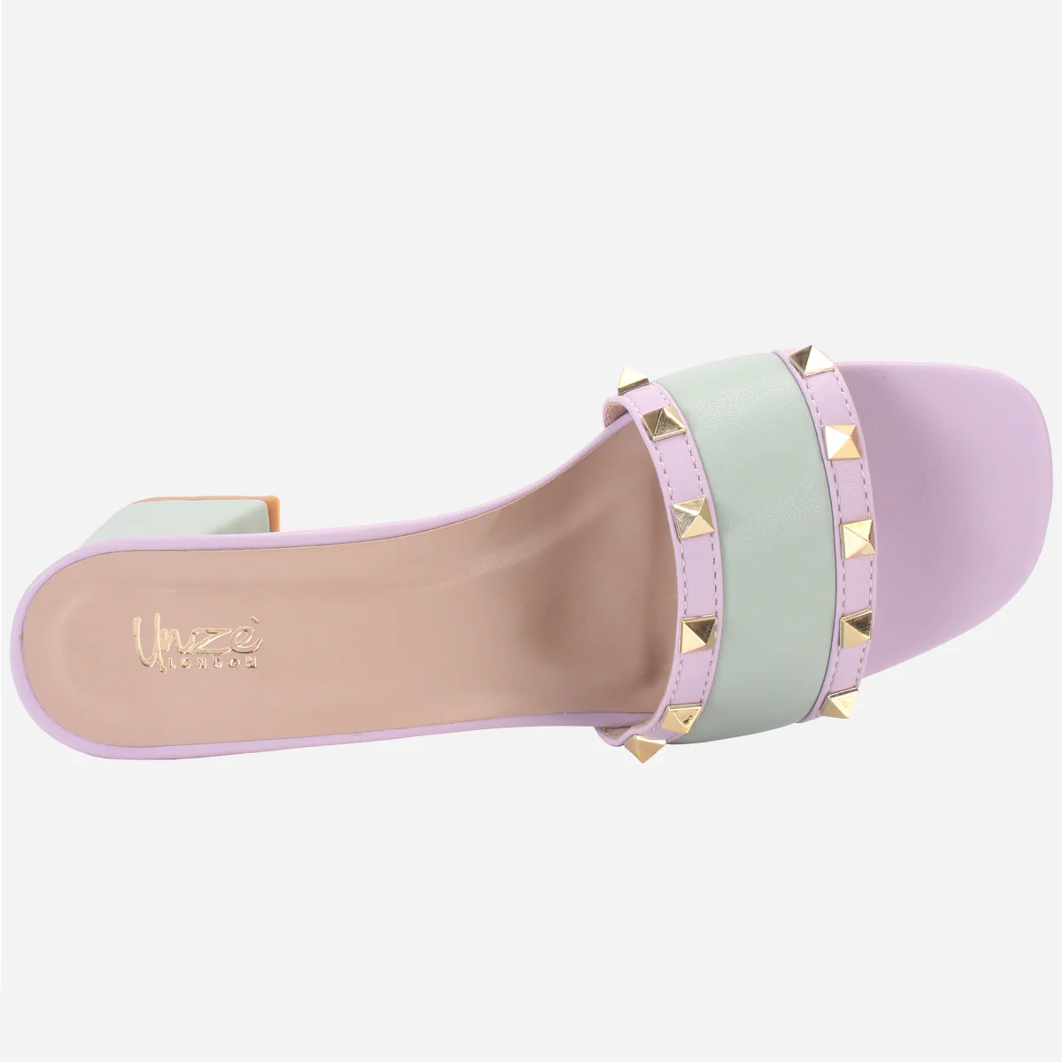 Womens "DEENA" Decorated Block Heeled Sandals - Image 4