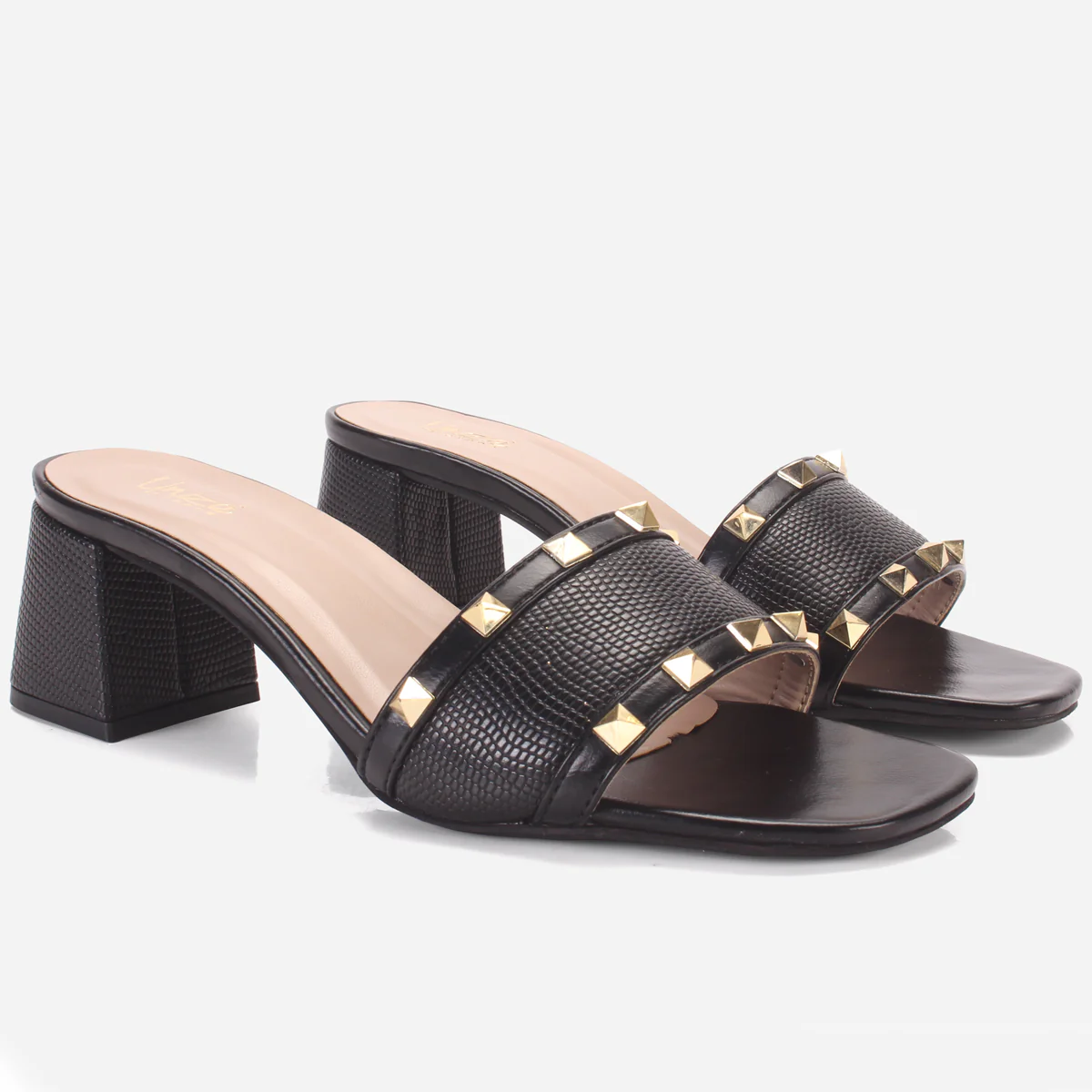 Womens "DEENA" Decorated Block Heeled Sandals - Image 2