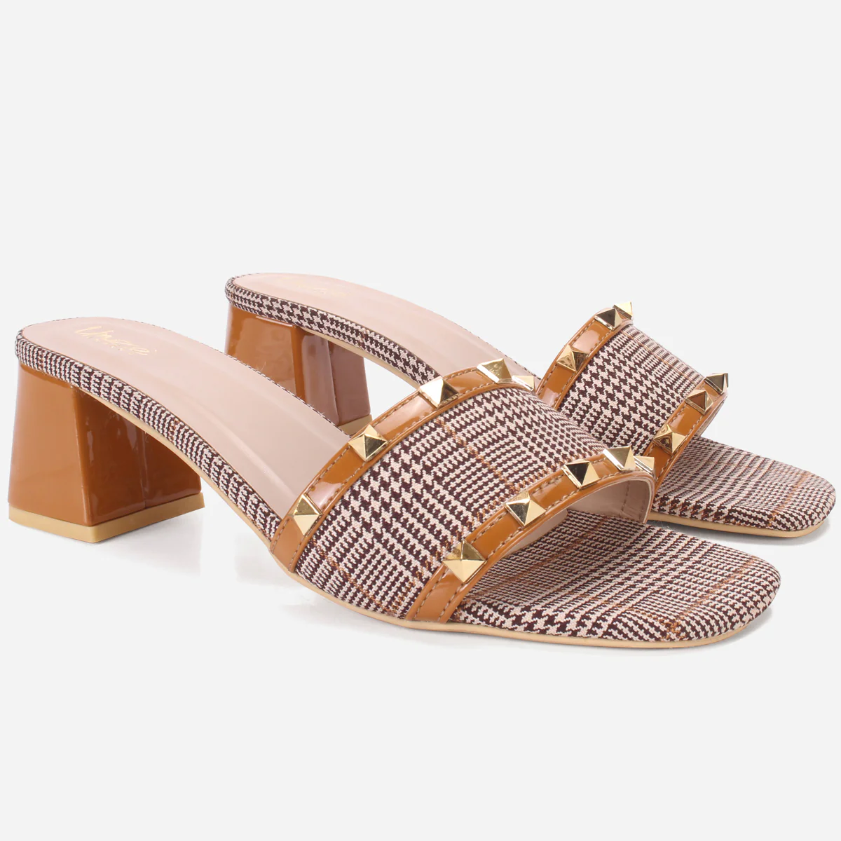 Womens "DEENA" Decorated Block Heeled Sandals - Image 2
