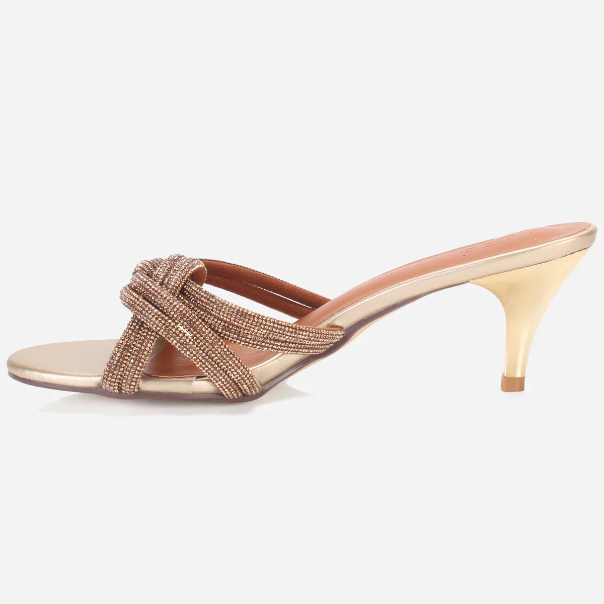 Women's "DIAZA" Shimmery Open Toe Sandals - Image 3