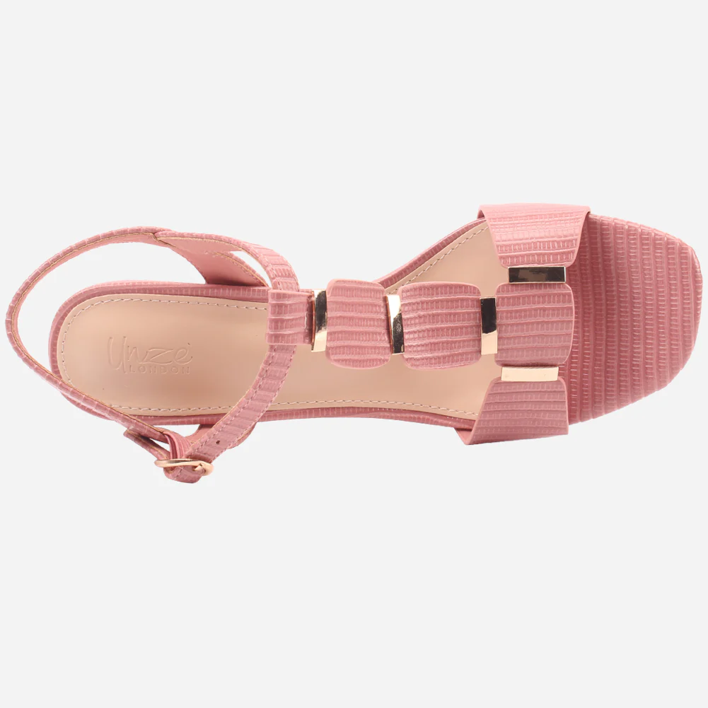 Womens "DIOAR" T-Bar Heeled Party Sandals - Image 4