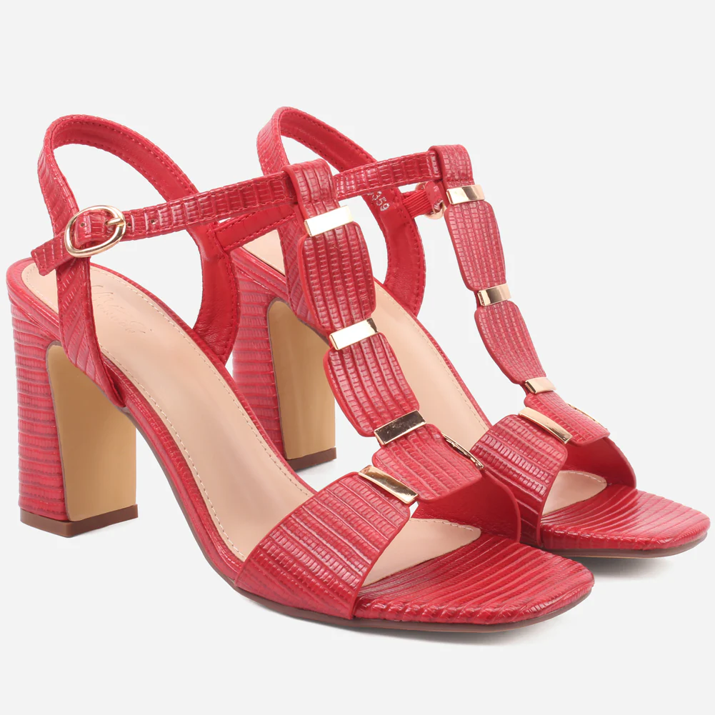 Womens "DIOAR" T-Bar Heeled Party Sandals - Image 2