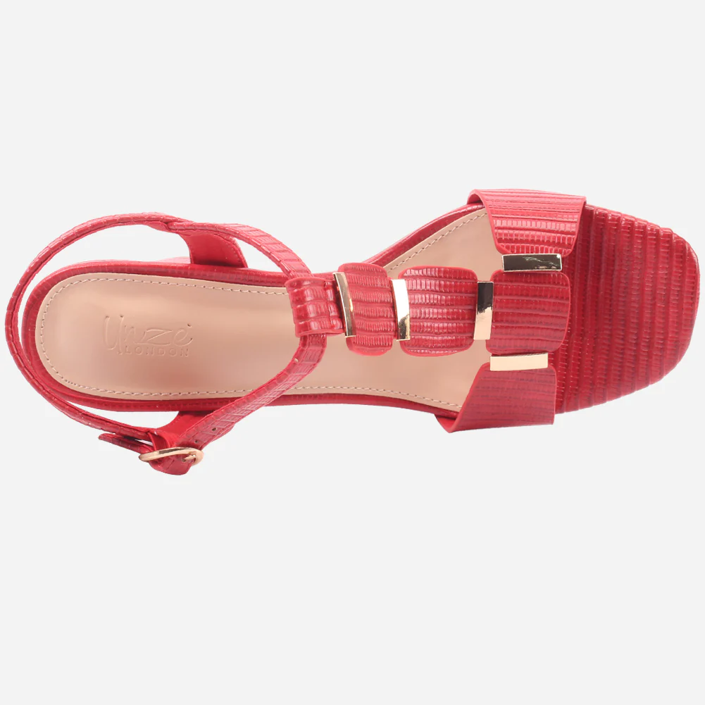 Womens "DIOAR" T-Bar Heeled Party Sandals - Image 4