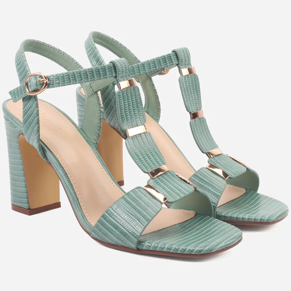 Womens "DIOAR" T-Bar Heeled Party Sandals - Image 2