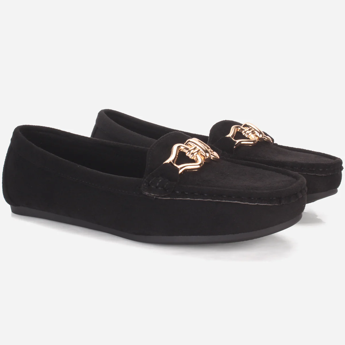 Womens "DOIRE" Flat Comfy Slide In Moccasins - Image 2