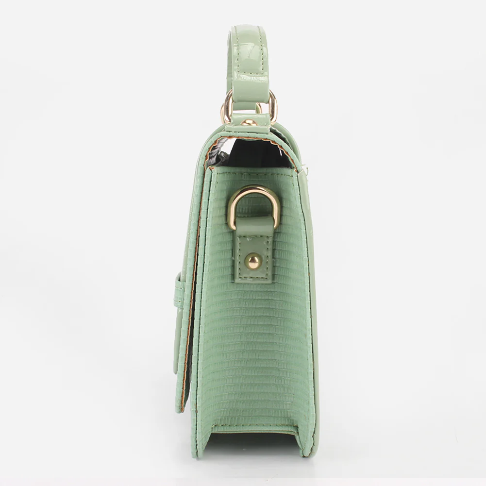 Womens "DOWET" Patent Textured Handbag - Image 3