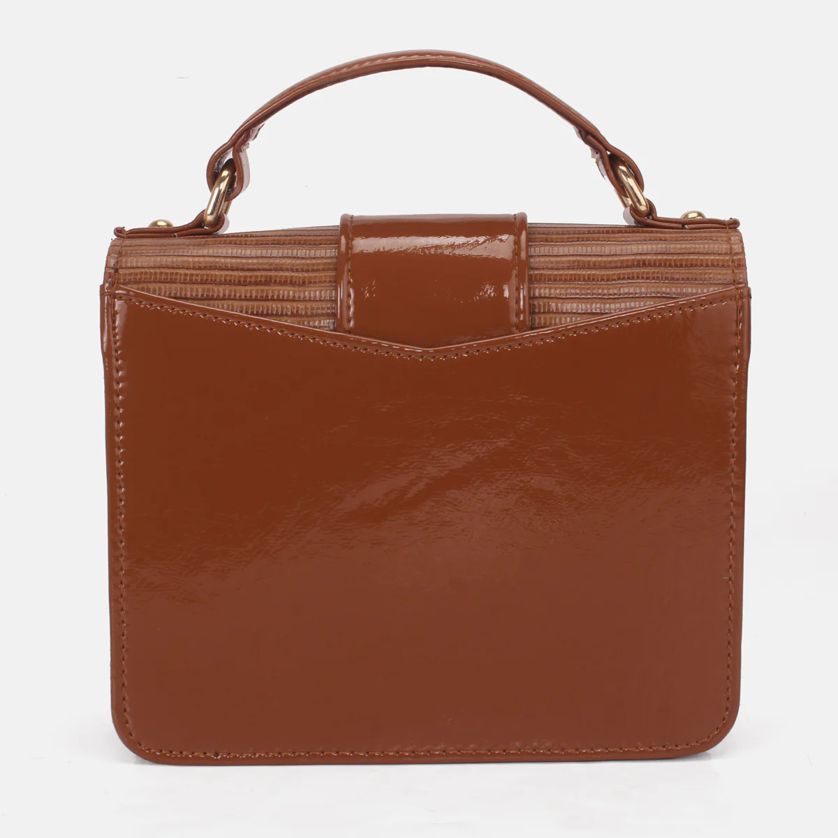 Womens "DOWET" Patent Textured Handbag - Image 2