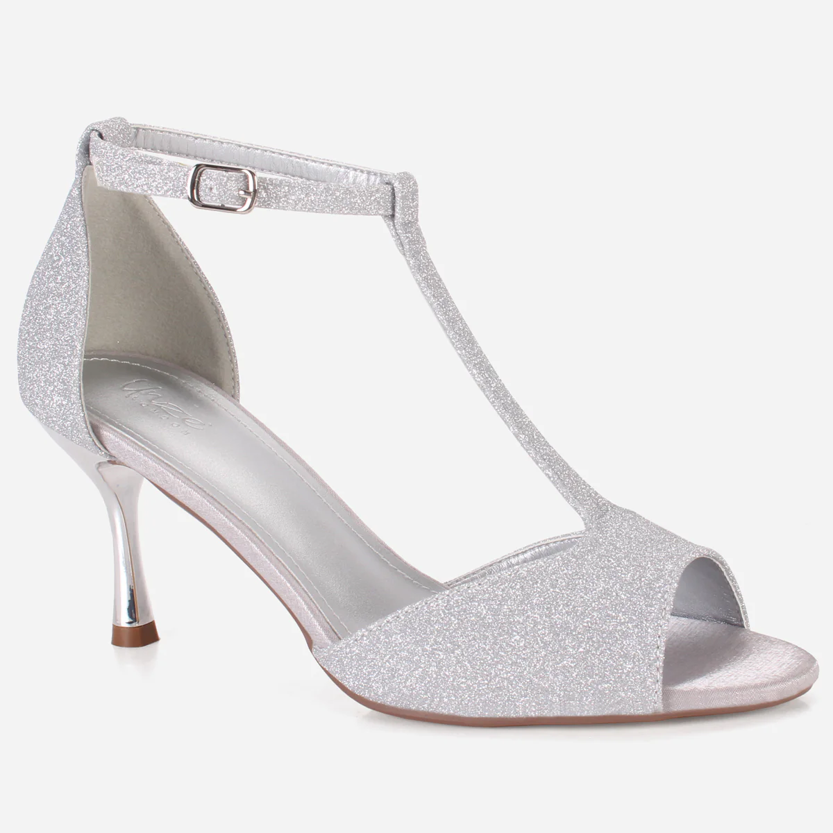 Womens "EERUM" Peep Toe Glitter Party Sandals
