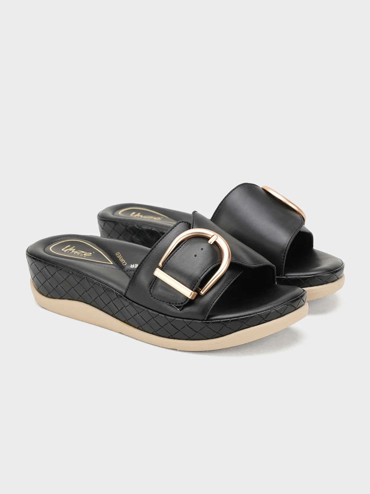 Womens "ELDORIA" Elegant Wedge Slippers - Image 2