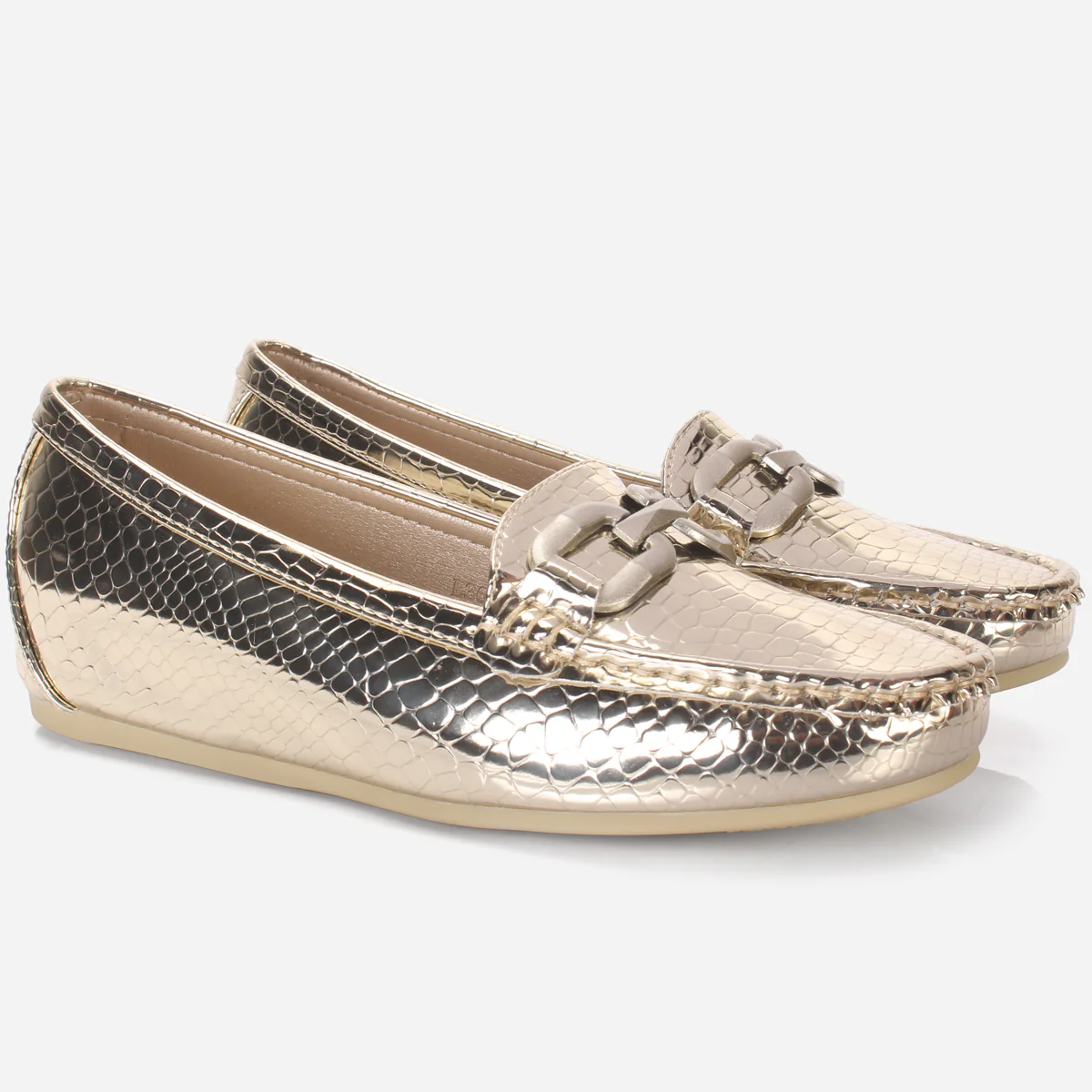 Womens "ELENA" Wedge Comfy Slide In Moccasins - Image 2