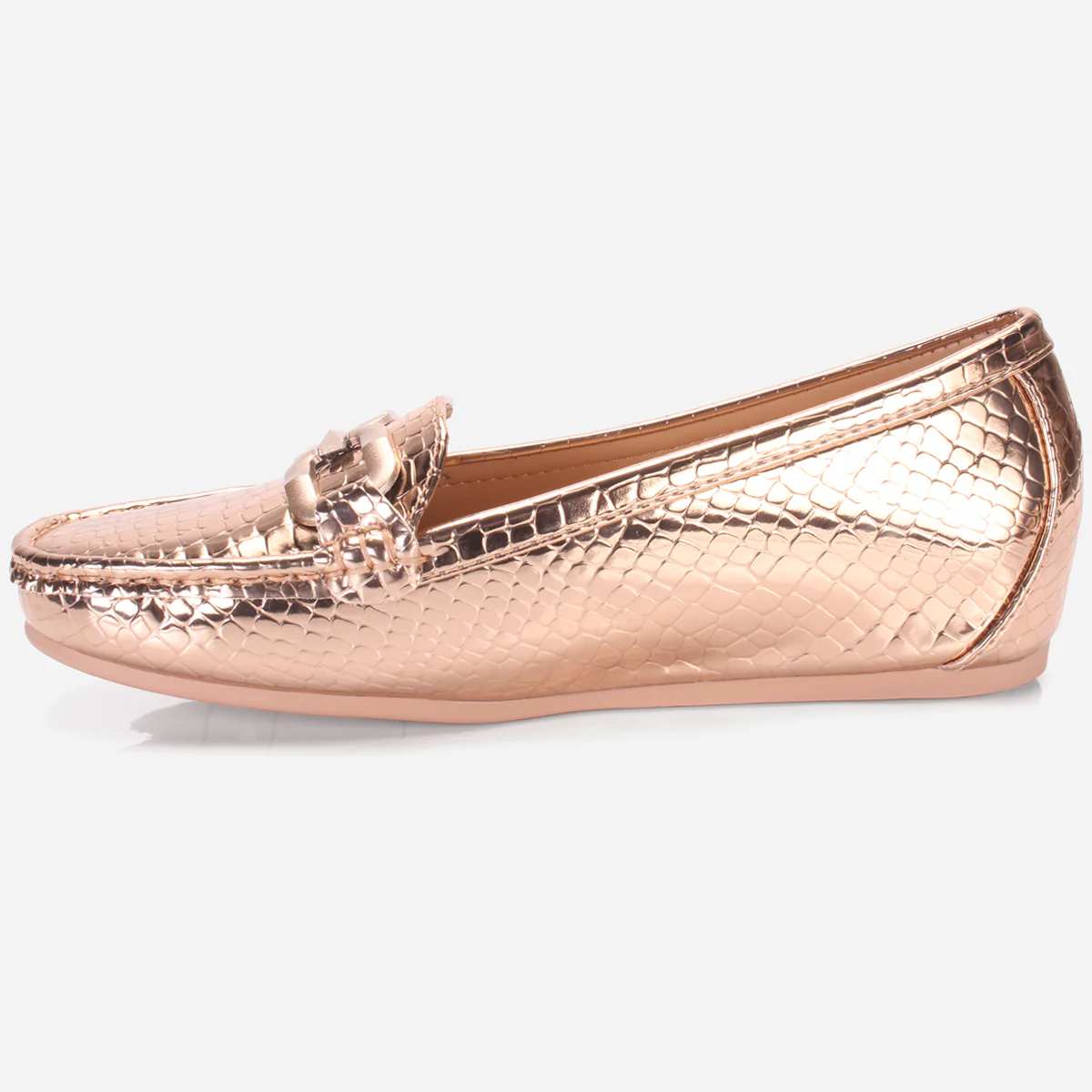 Womens "ELENA" Wedge Comfy Slide In Moccasins - Image 3
