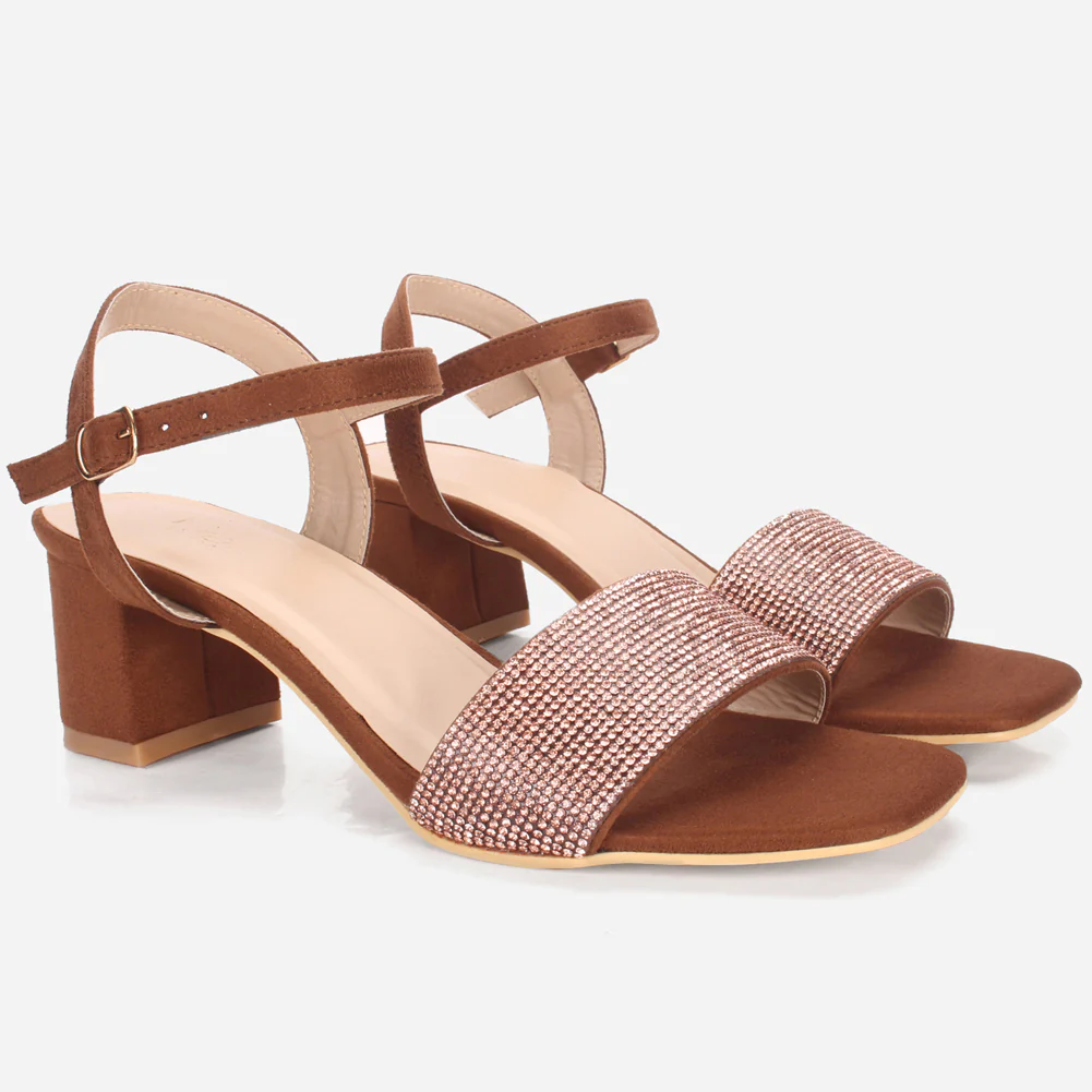 Womens "ELIA" Decorated Evening Party Sandals - Image 2