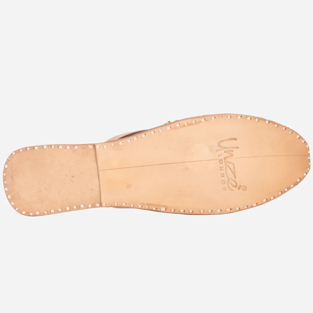 Womens "ELIZ" Handmade Leather Flat Open Back Pumps - Image 5