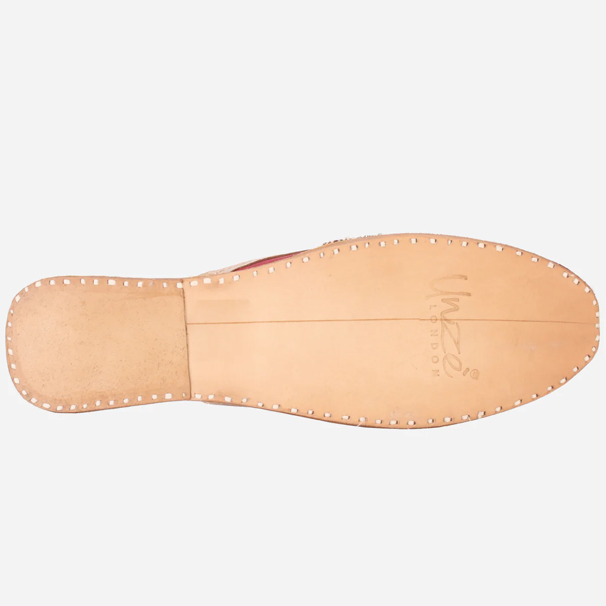 Womens "ELIZ" Handmade Leather Flat Open Back Pumps - Image 5