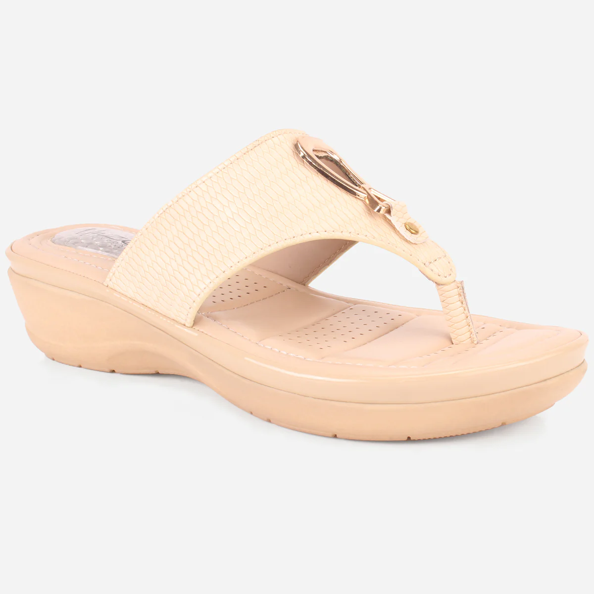 Womens "ERINE" Open Toe Comfy Everyday Wedge Slipper