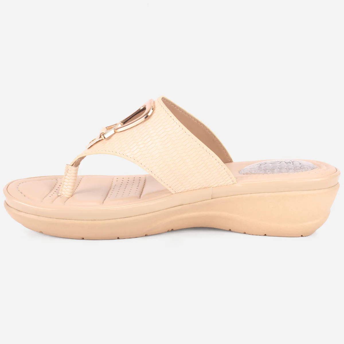 Womens "ERINE" Open Toe Comfy Everyday Wedge Slipper - Image 3