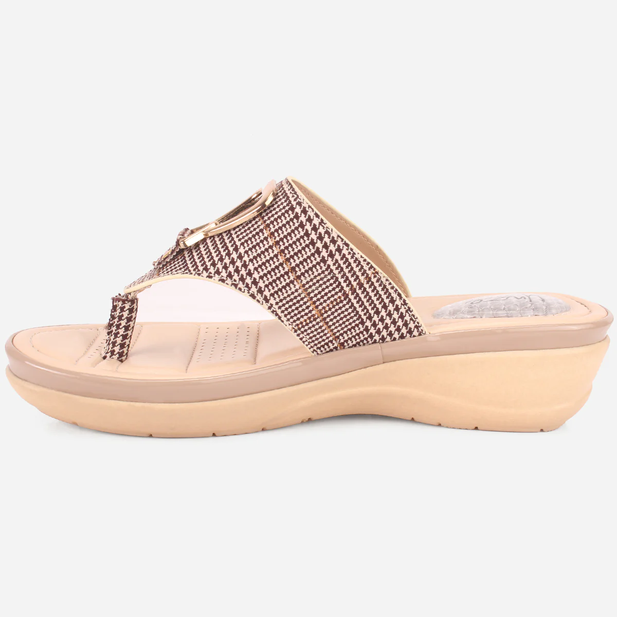 Womens "ERINE" Open Toe Comfy Everyday Wedge Slipper - Image 3