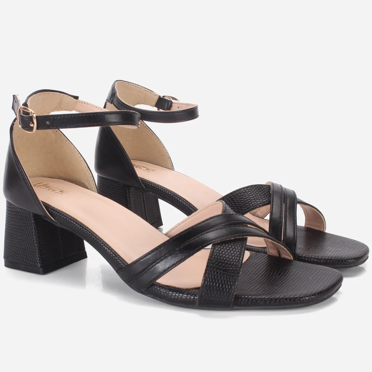 Womens "ESTEIA" Block Heeled Summer Sandals - Image 2