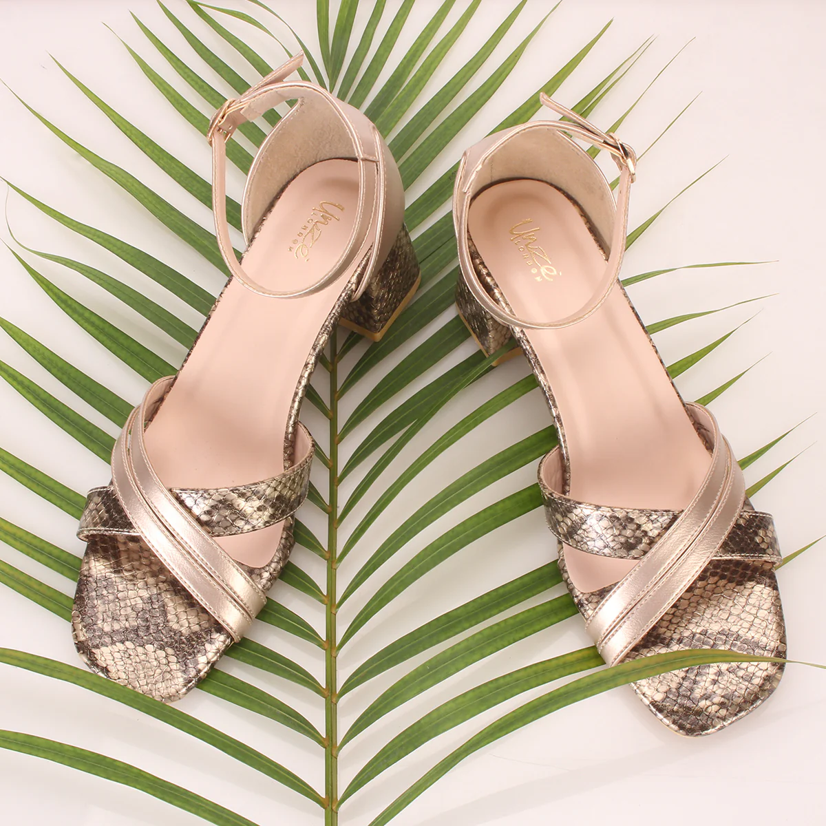 Womens "ESTEIA" Block Heeled Summer Sandals - Image 6