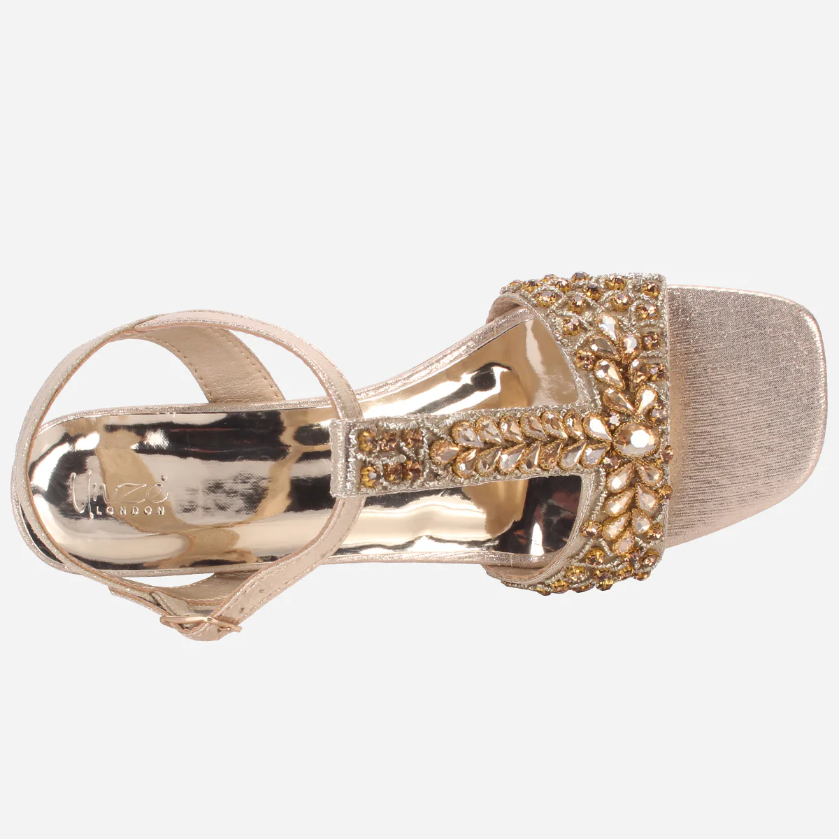 Womens "FAOLAN" Glitter Block Heel Sandals - Image 4
