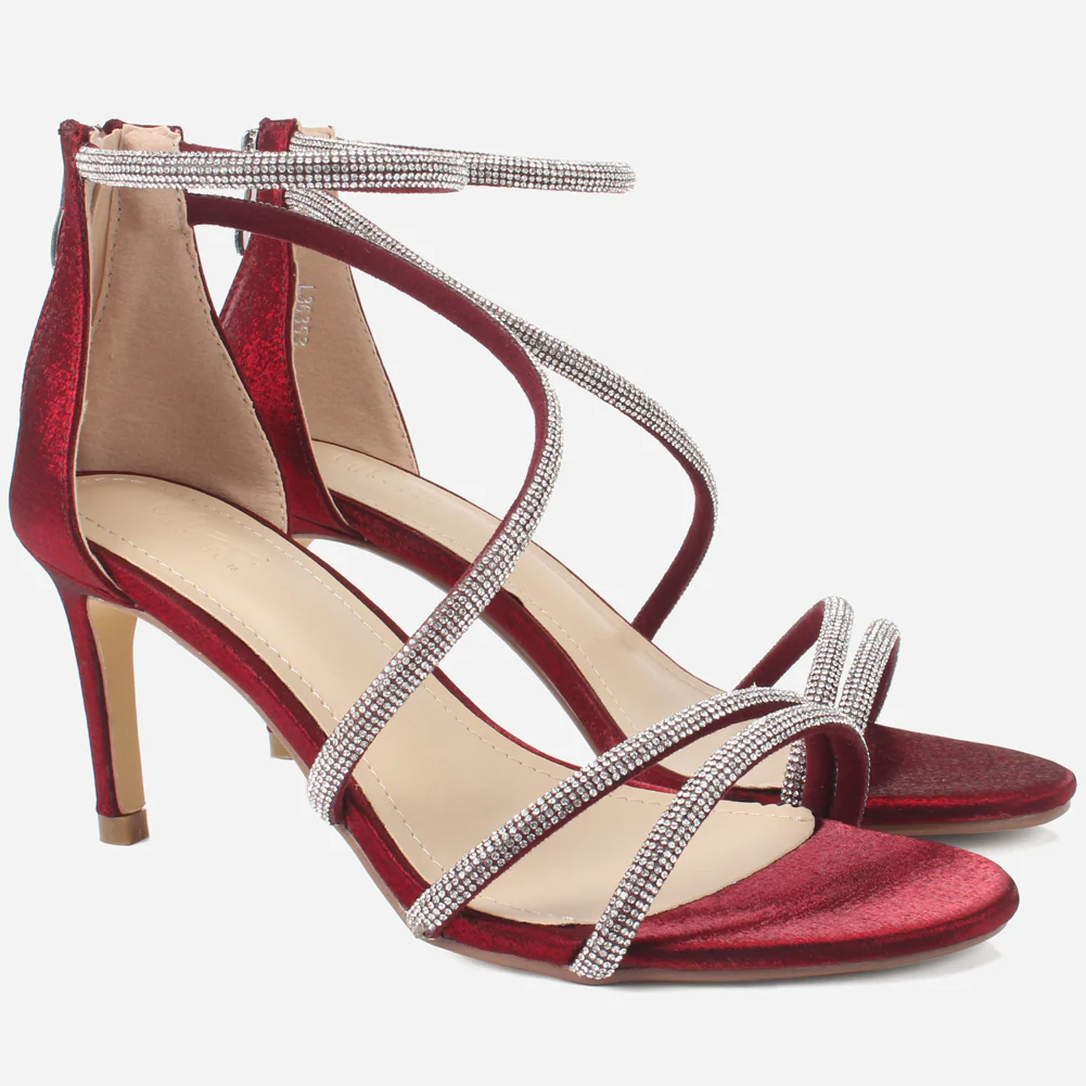 Womens "FELLA" Decorated Evening Stiletto Sandals - Image 2