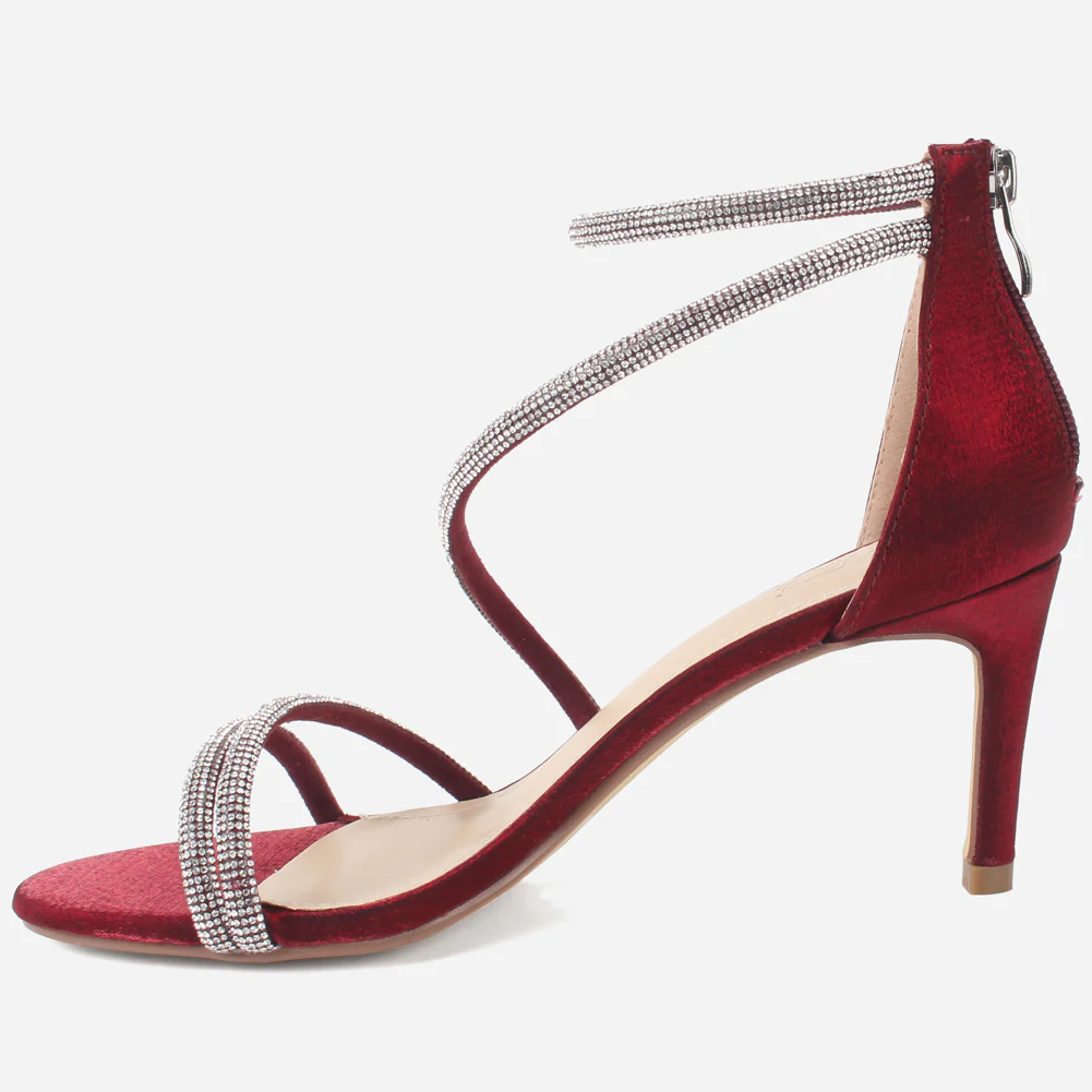 Womens "FELLA" Decorated Evening Stiletto Sandals - Image 3