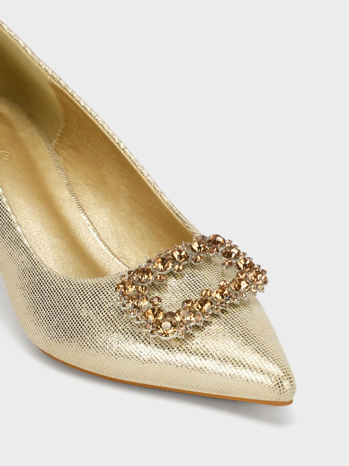 Womens "FENUKU" Diamante Brooch Courts - Image 4