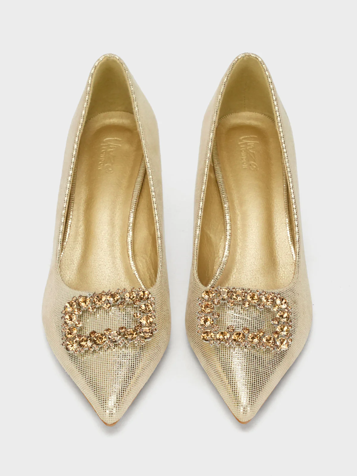 Womens "FENUKU" Diamante Brooch Courts - Image 5