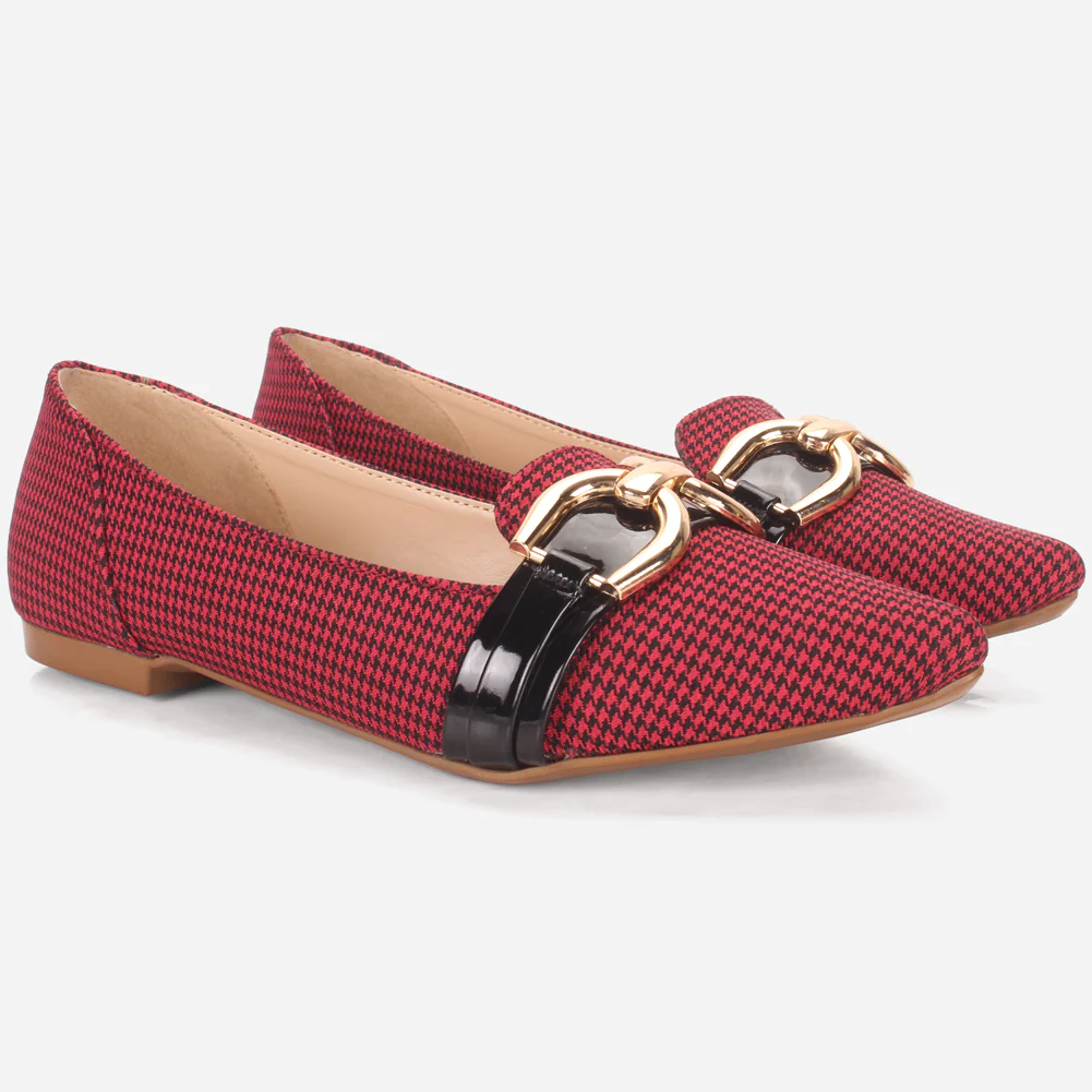 Women's "FERGIE" Pointed Toe Decorated Flat Pumps - Image 2