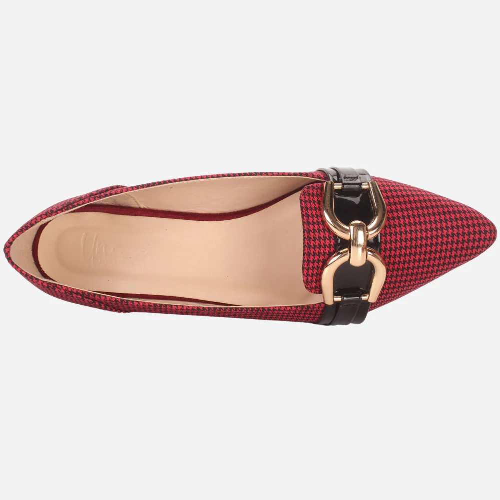 Women's "FERGIE" Pointed Toe Decorated Flat Pumps - Image 4