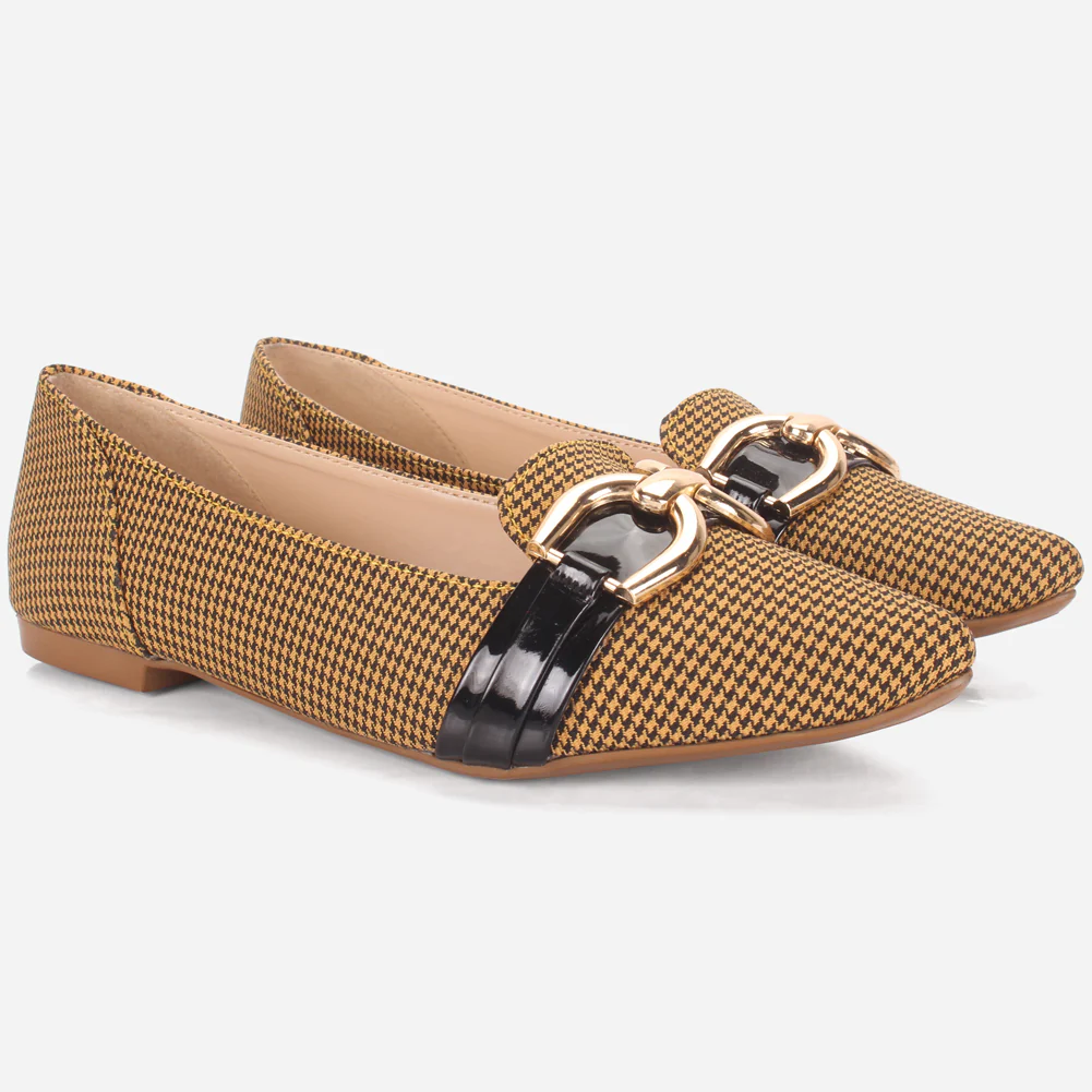 Women's "FERGIE" Pointed Toe Decorated Flat Pumps - Image 2