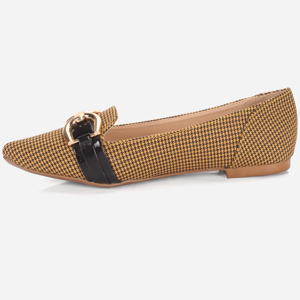 Women's "FERGIE" Pointed Toe Decorated Flat Pumps - Image 3