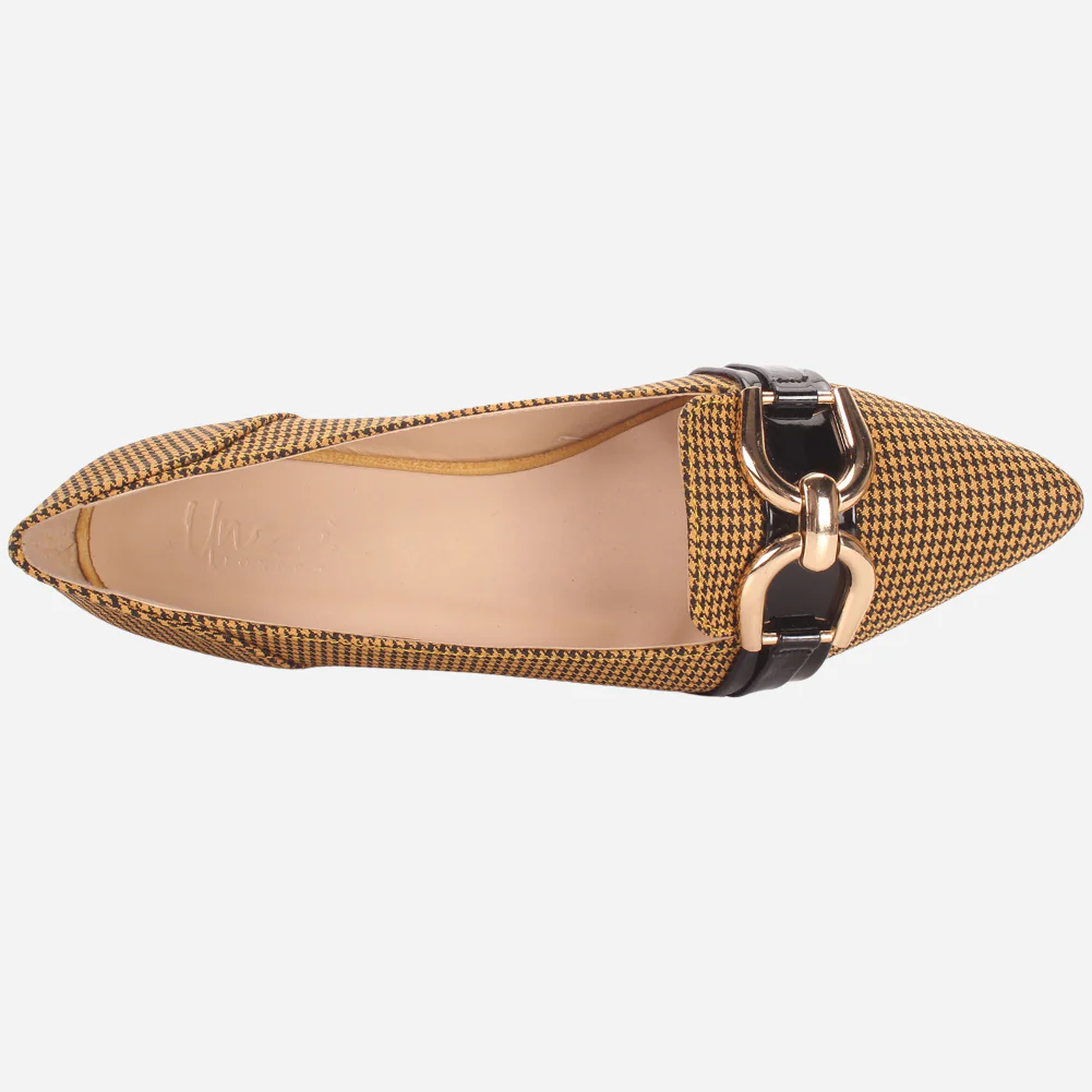 Women's "FERGIE" Pointed Toe Decorated Flat Pumps - Image 4