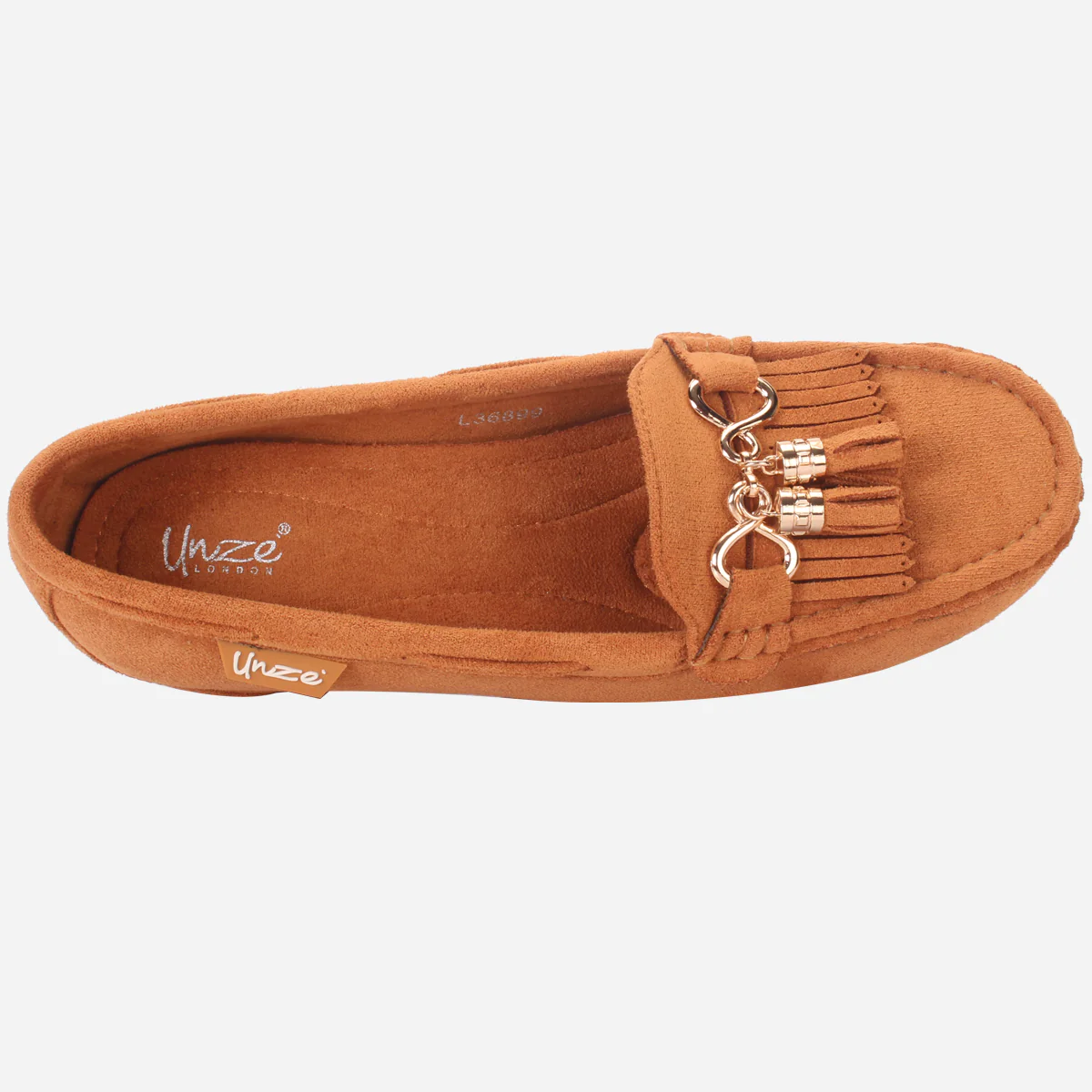 Womens "FIJI" Wedge Comfy Slide In Moccasins - Image 4