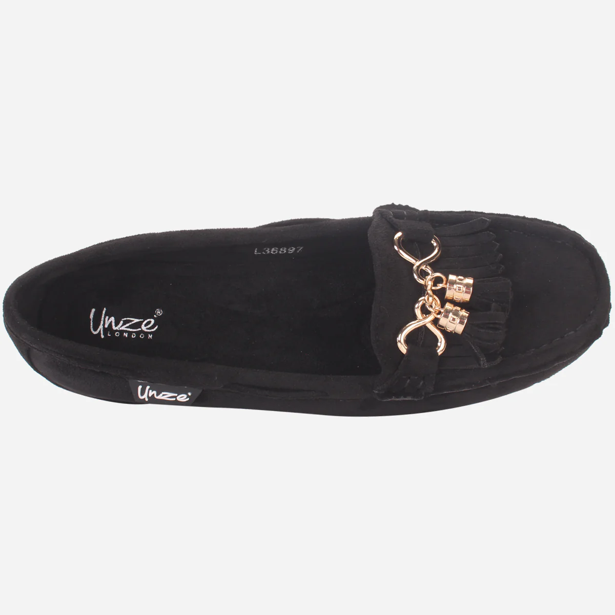 Womens "FIJI" Wedge Comfy Slide In Moccasins - Image 4