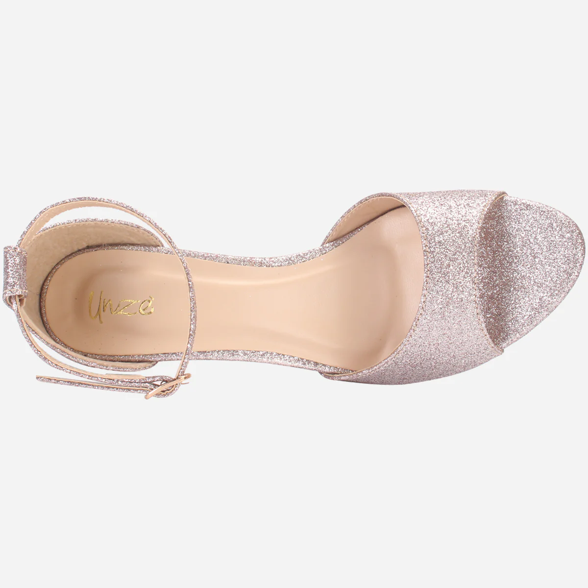 Womens "FLORAA" Glitter Open Toe Wedding Sandals - Image 4