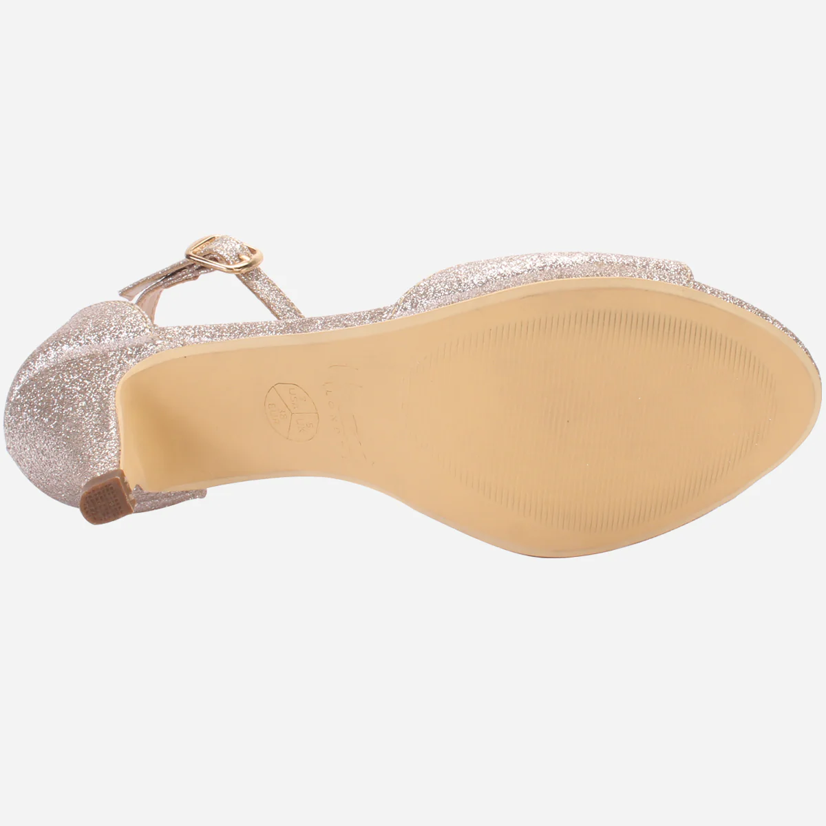 Womens "FLORAA" Glitter Open Toe Wedding Sandals - Image 5