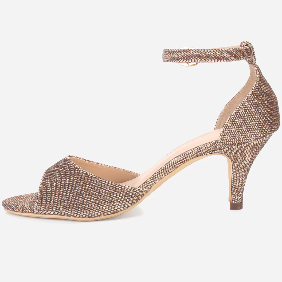 Womens "FLORAA" Glitter Open Toe Wedding Sandals - Image 3