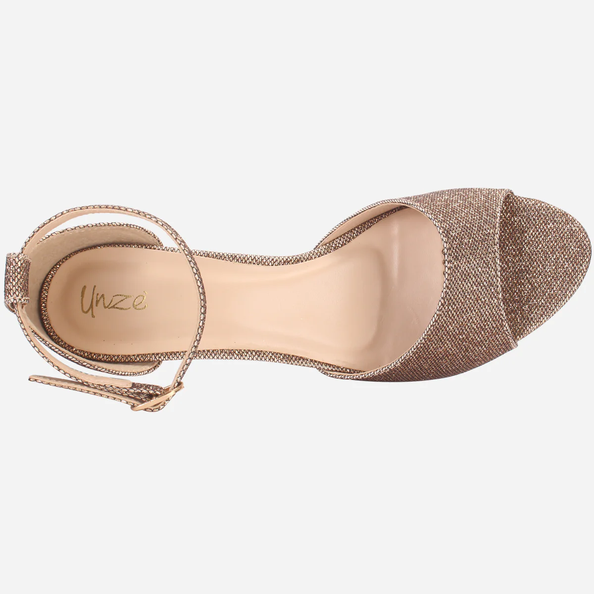 Womens "FLORAA" Glitter Open Toe Wedding Sandals - Image 4